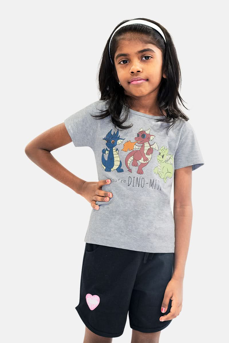 The Young Future Girls T-shirt - Grey Mel - SC09