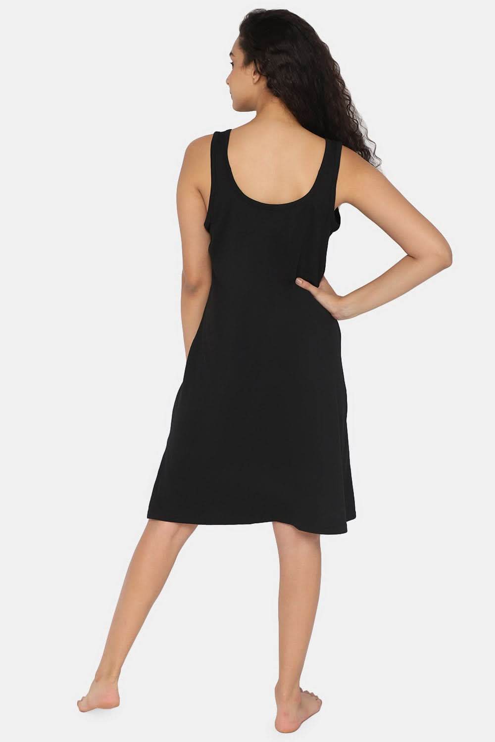 Intimacy Full Coverage Knee-Length Cotton Night Slip | Lightweight & Summer-Friendly Nightwear - Naidu Hall Family Store