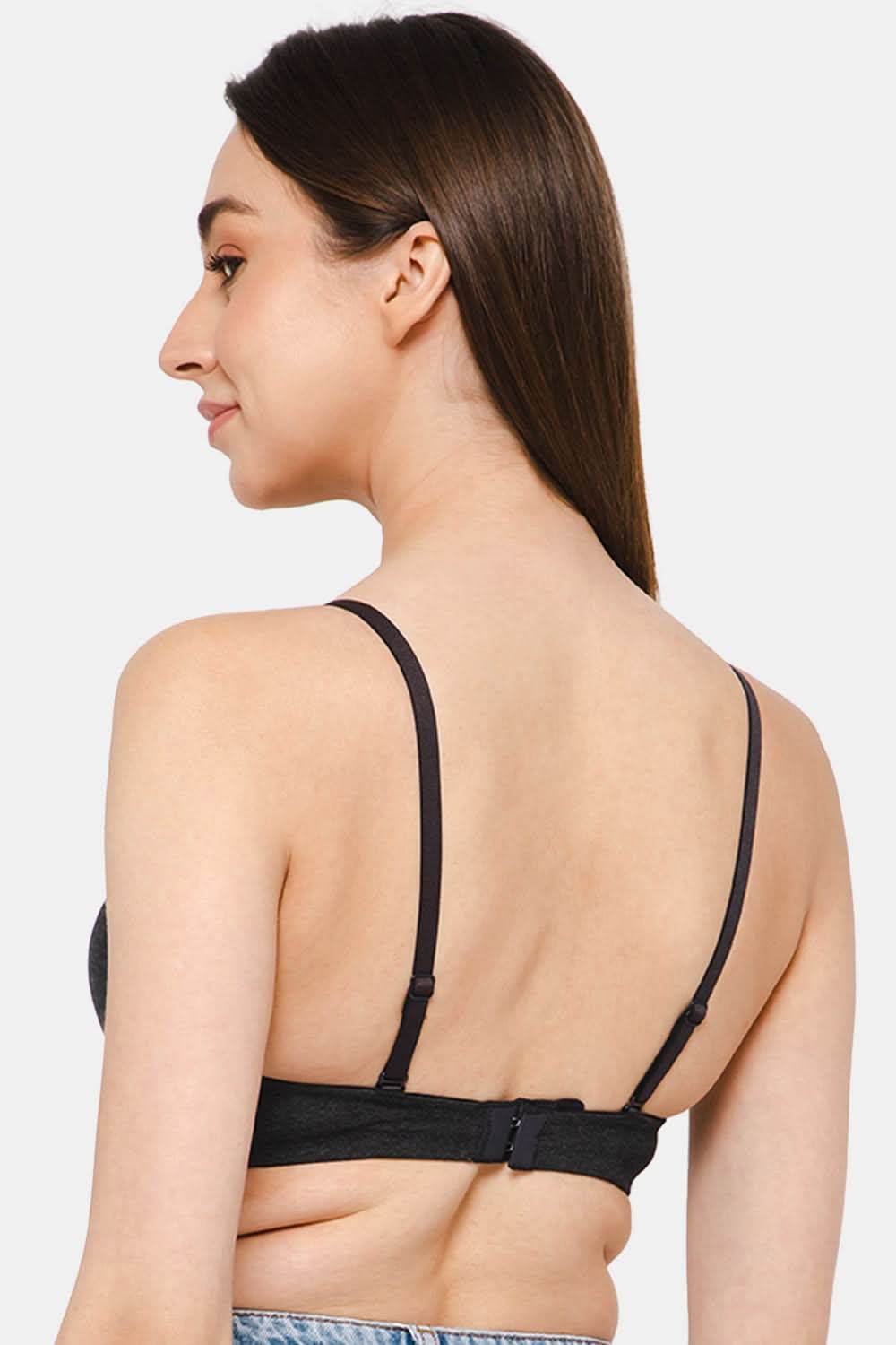 Intimacy Low Coverage Padded Non-Wired Plunge Bra with Smoother Back Panel – SF01 - Naidu Hall Family Store