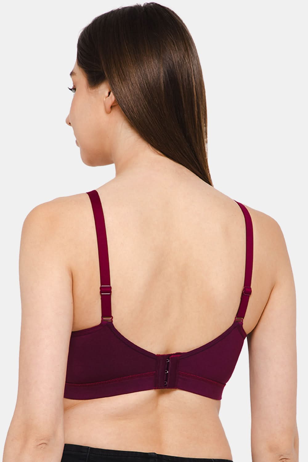 Intimacy Full Coverage T-Shirt Saree Bra-Wine