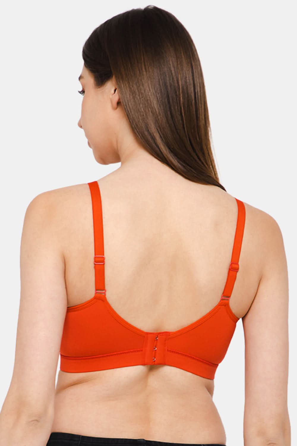 Intimacy Full Coverage T-Shirt Saree Bra-Orange