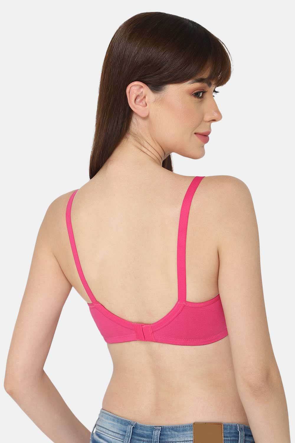 Full Coverage Non-Padded Non-Wired Intimacy T-Shirt Saree Bra - ES02 - Pink Shade - Naidu Hall Family Store