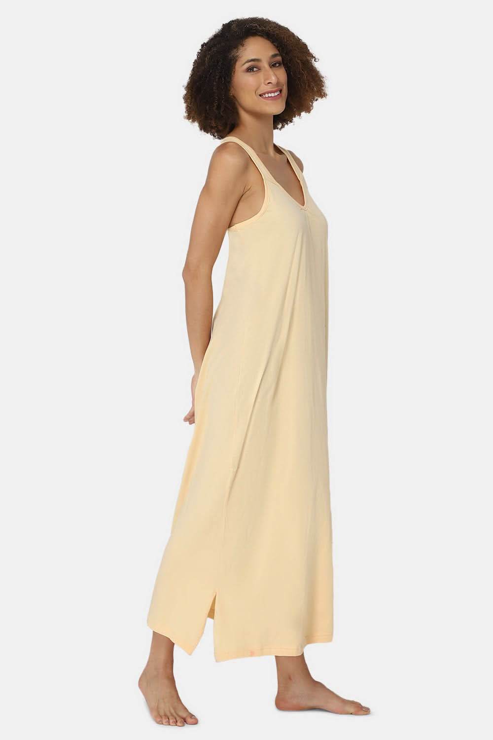 Intimacy Sleeveless Full-Length Night Slip | Ultra-Soft Cotton Comfort for All Seasons - Naidu Hall Family Store
