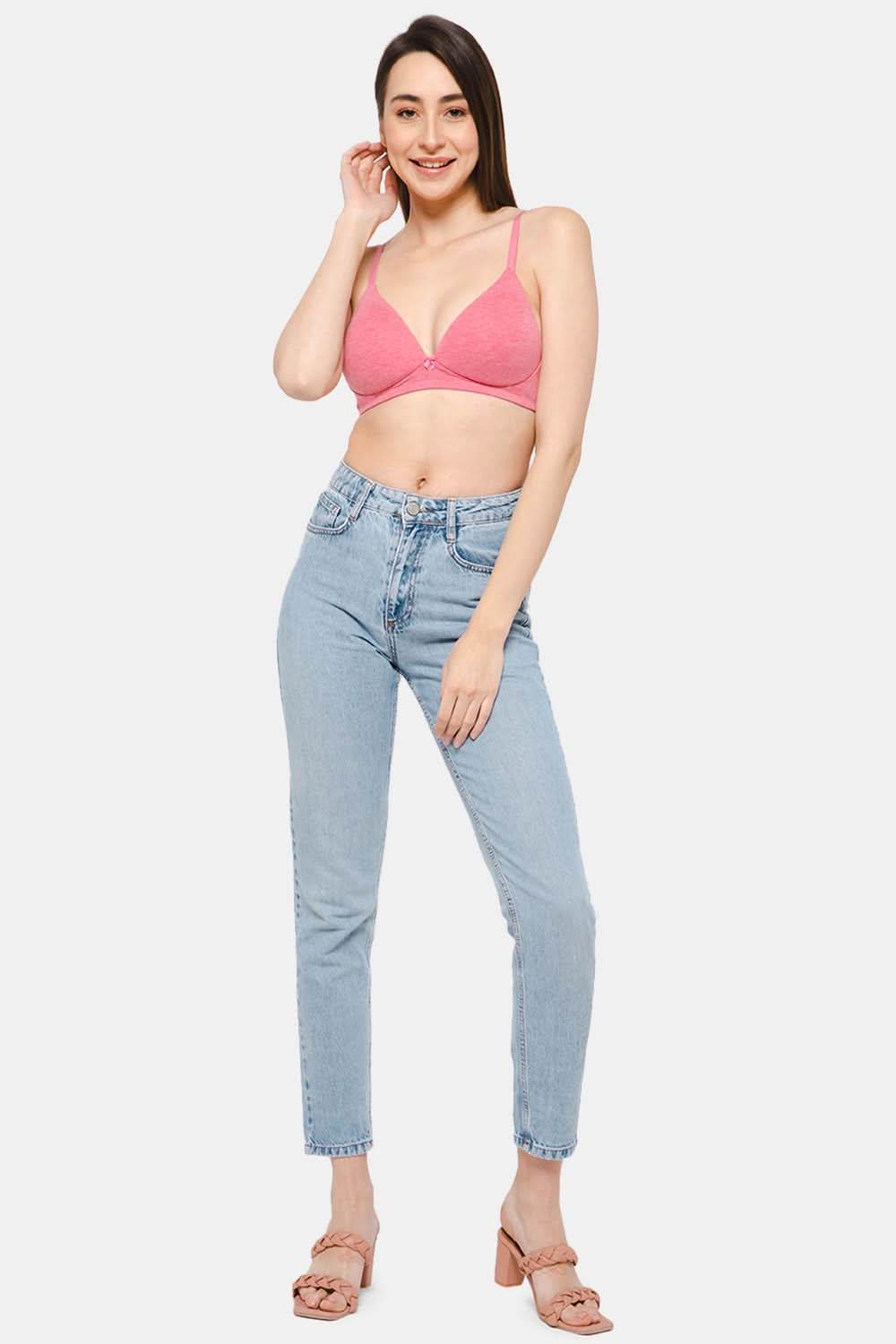 Intimacy Low Coverage Padded Non-Wired Plunge Bra with Smoother Back Panel – SF01 - Naidu Hall Family Store