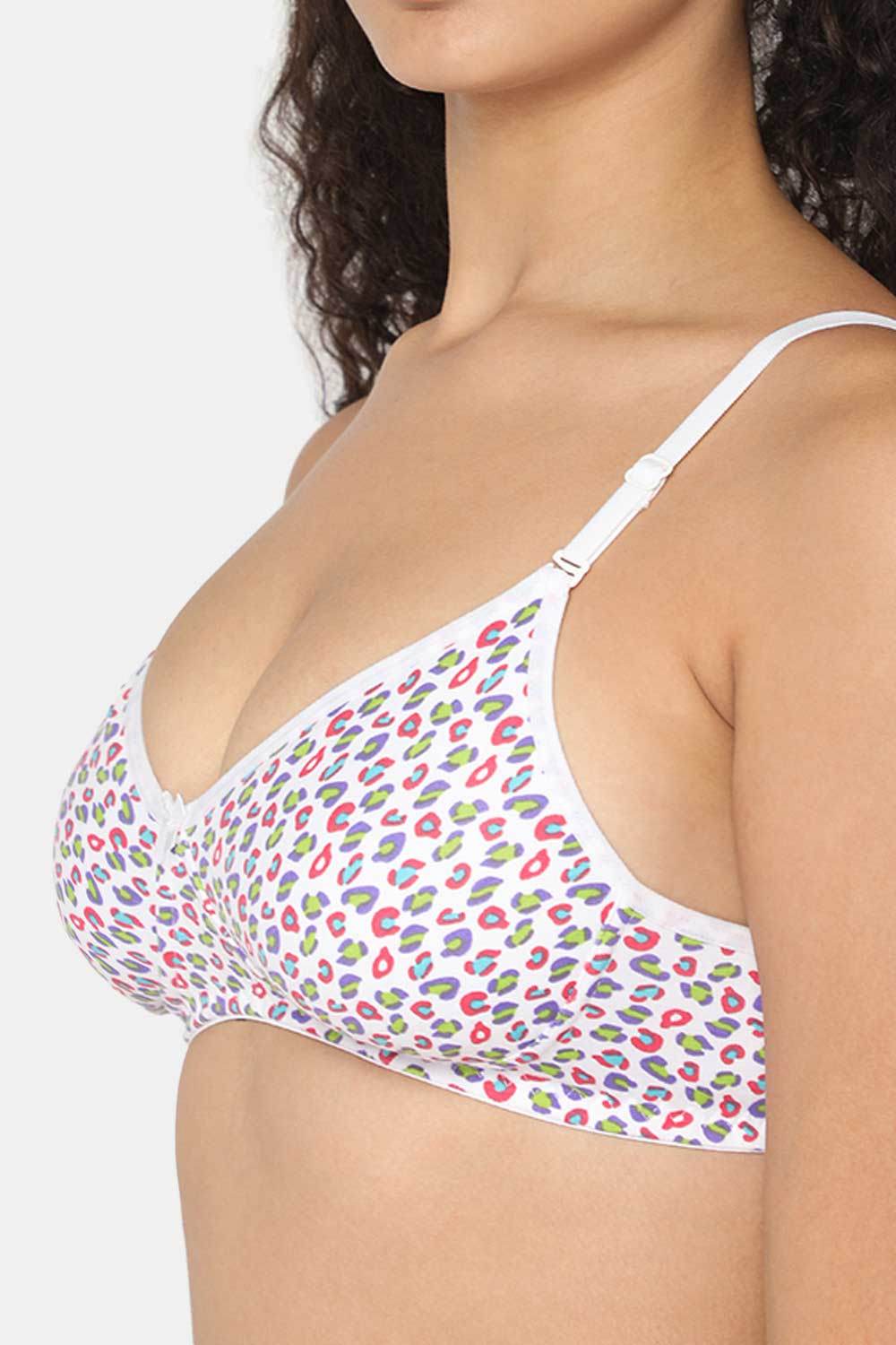 Intimacy Printed T-Shirt Bra with Medium Coverage Non-Wired Non-Padded - ES06 - Naidu Hall Family Store