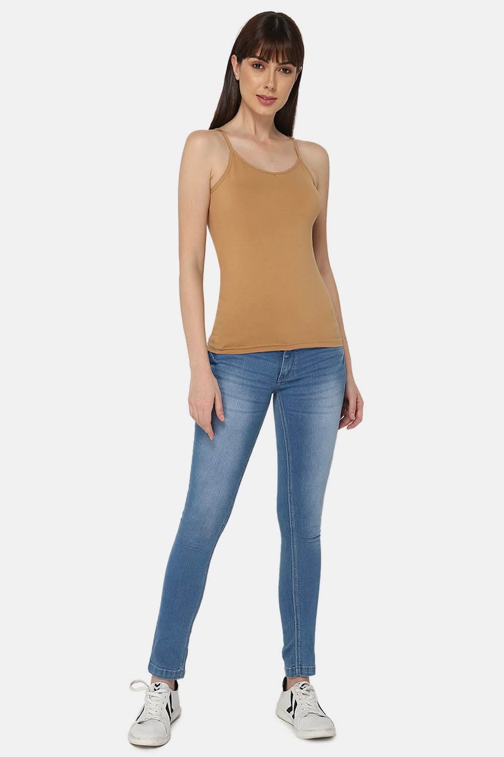 Intimacy Full Coverage Cotton Slip Camisole – CL04 | Non-Padded, Non-Wired & Seamless - Naidu Hall Family Store