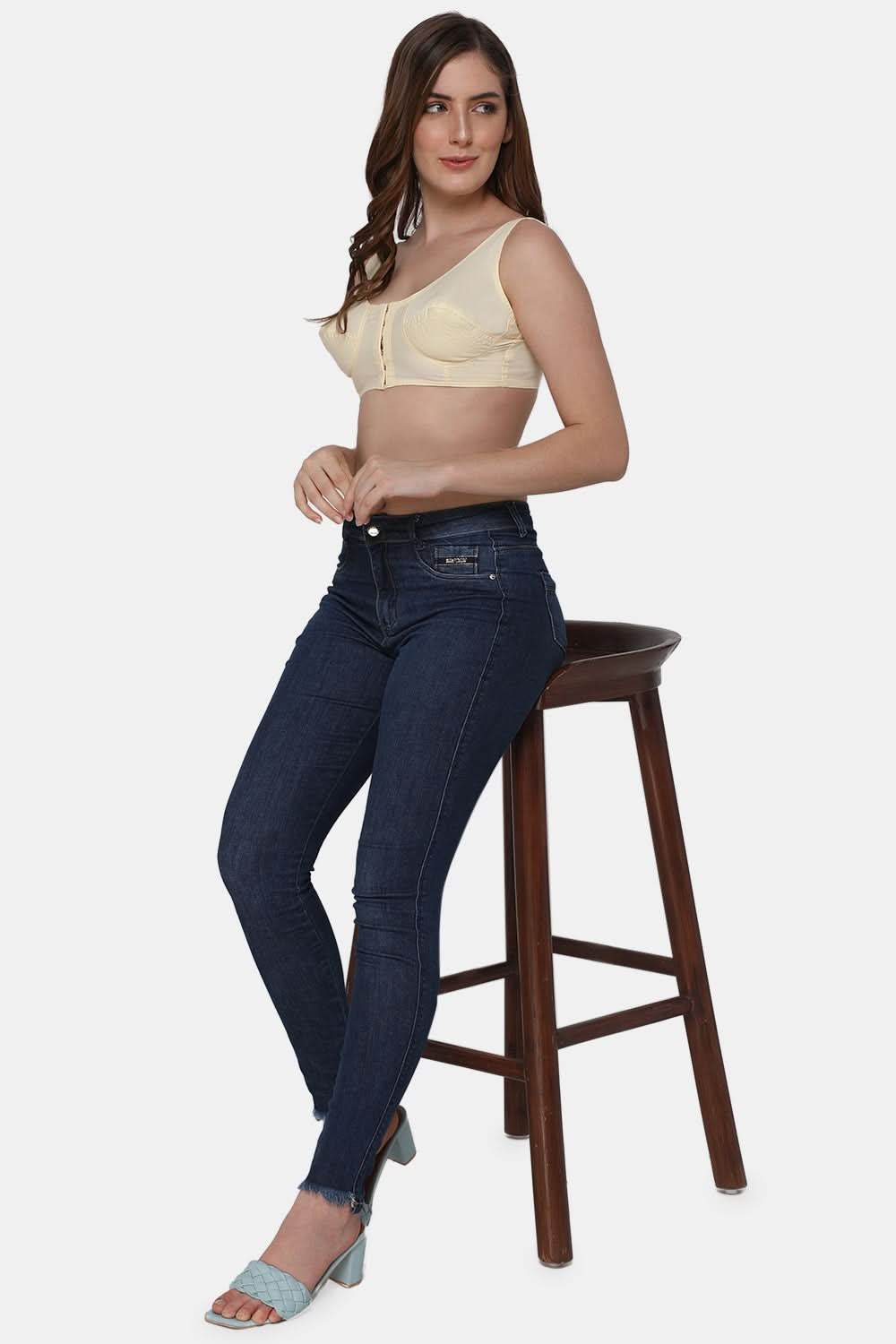 Naidu Hall High Coverage Non-Wired Non-Padded Front Open Cotton Saree Bra - NRPB - Naidu Hall Family Store