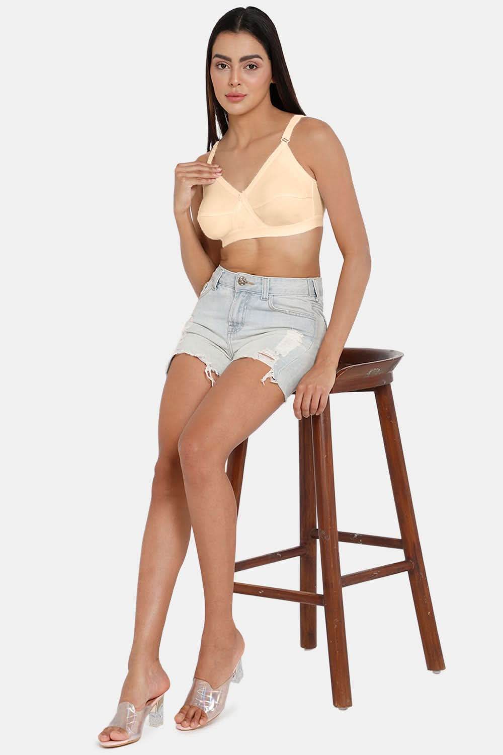 Full Coverage Non-Wired Non-Padded Intimacy Kriss-Kross Everyday Bra - Prime Shades - Naidu Hall Family Store