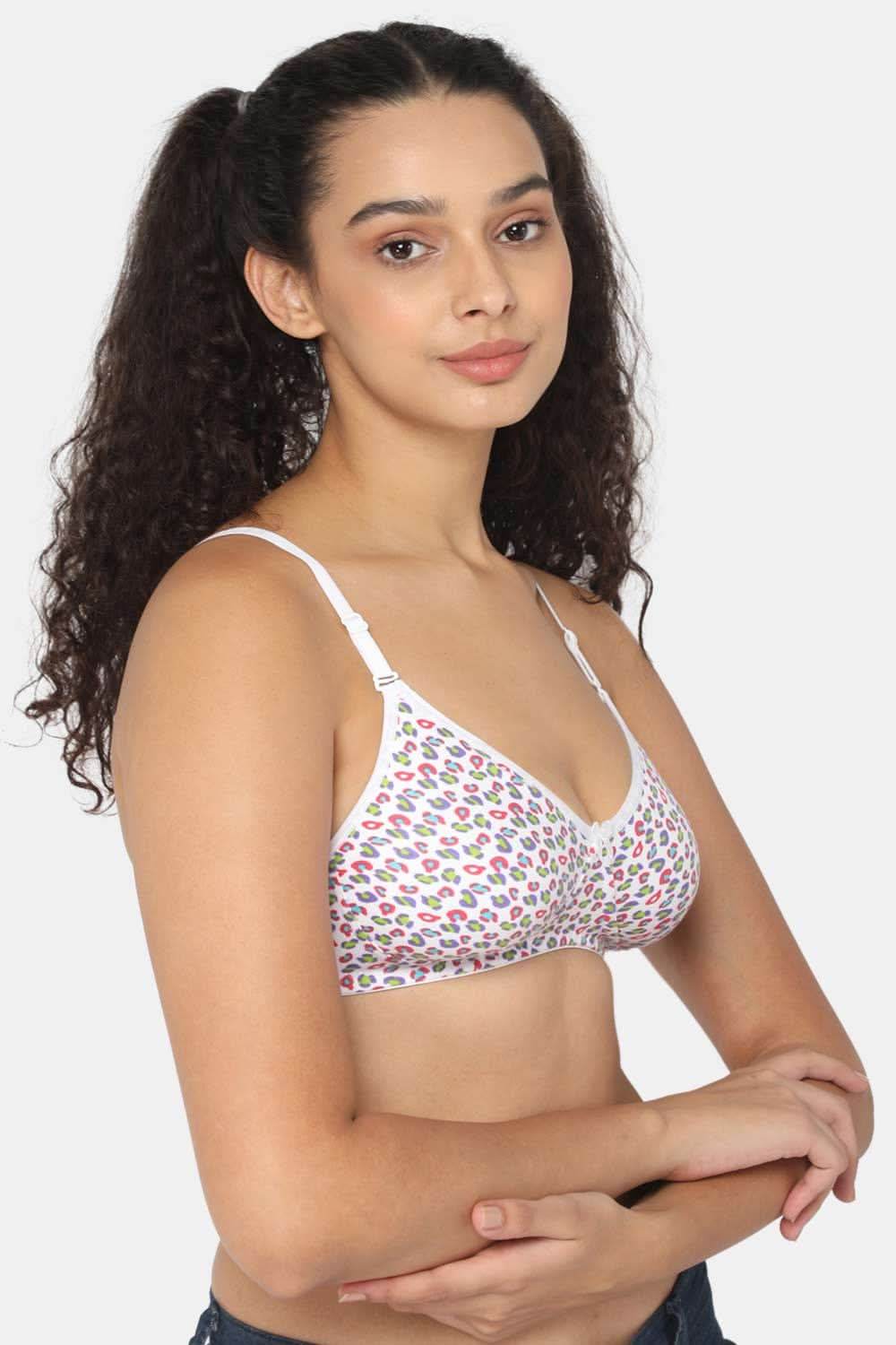 Intimacy Printed T-Shirt Bra with Medium Coverage Non-Wired Non-Padded - ES06 - Naidu Hall Family Store