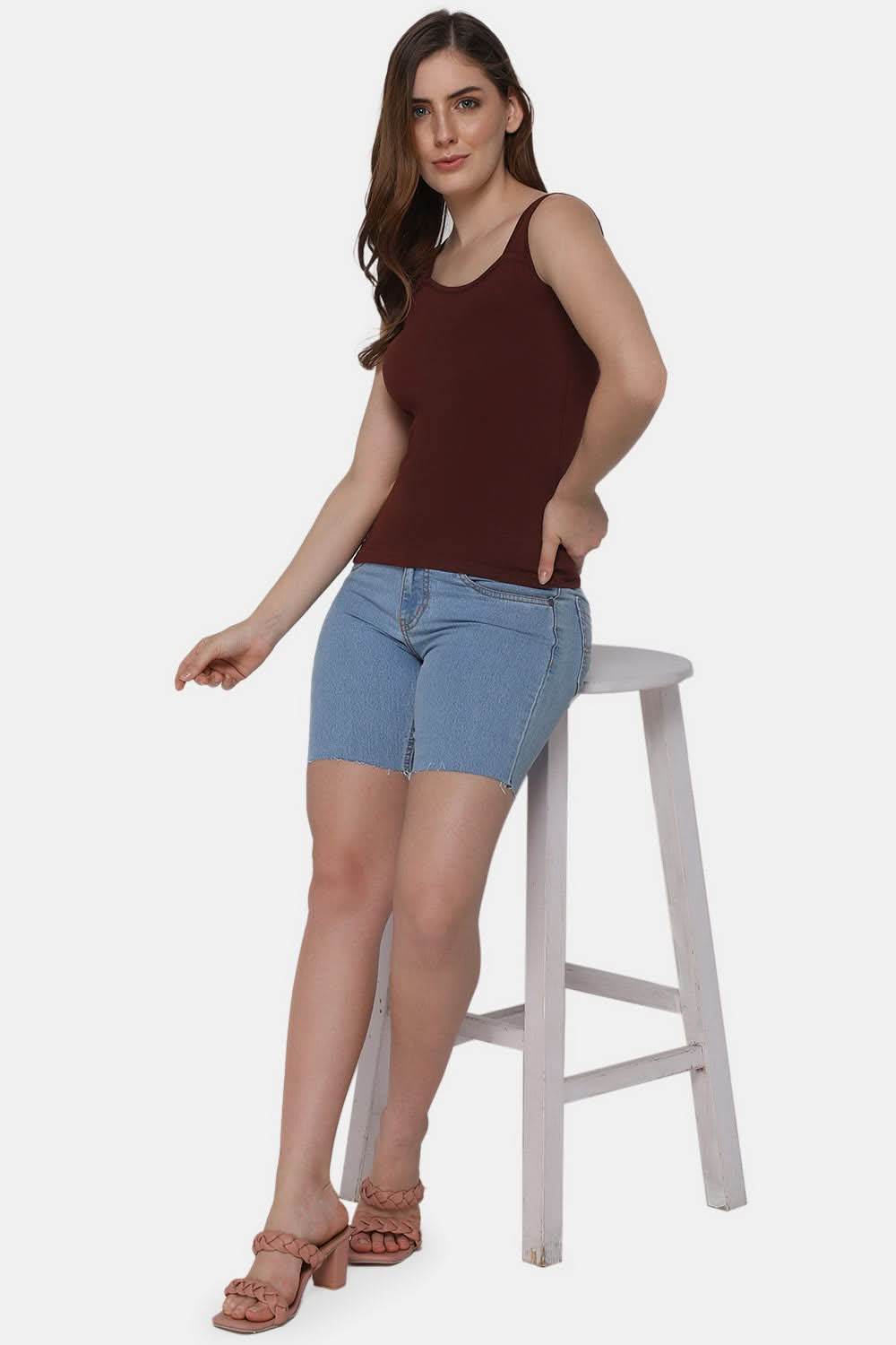 Intimacy Tanktop IN07 - Coffee Brown - Naidu Hall Family Store