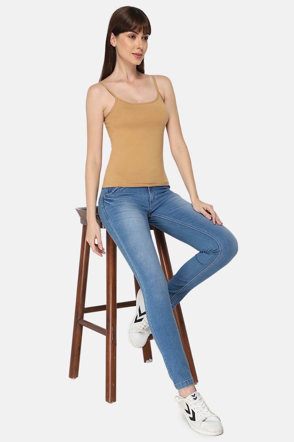 Intimacy Stretch Cotton Slip Camisole – CL01 | Non-Padded & Skin-Friendly - Naidu Hall Family Store