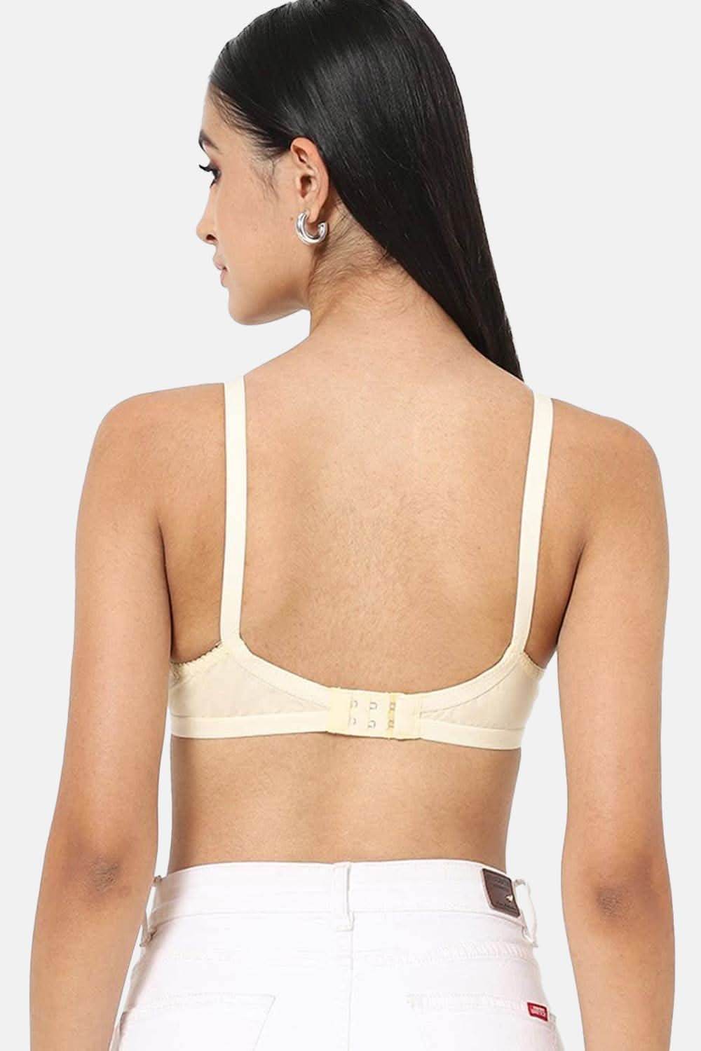 Naidu Hall Medium Coverage Non-Padded Broad & Adjustable Straps Cotton Saree Bra - Lovable - Prime Shade - Naidu Hall Family Store