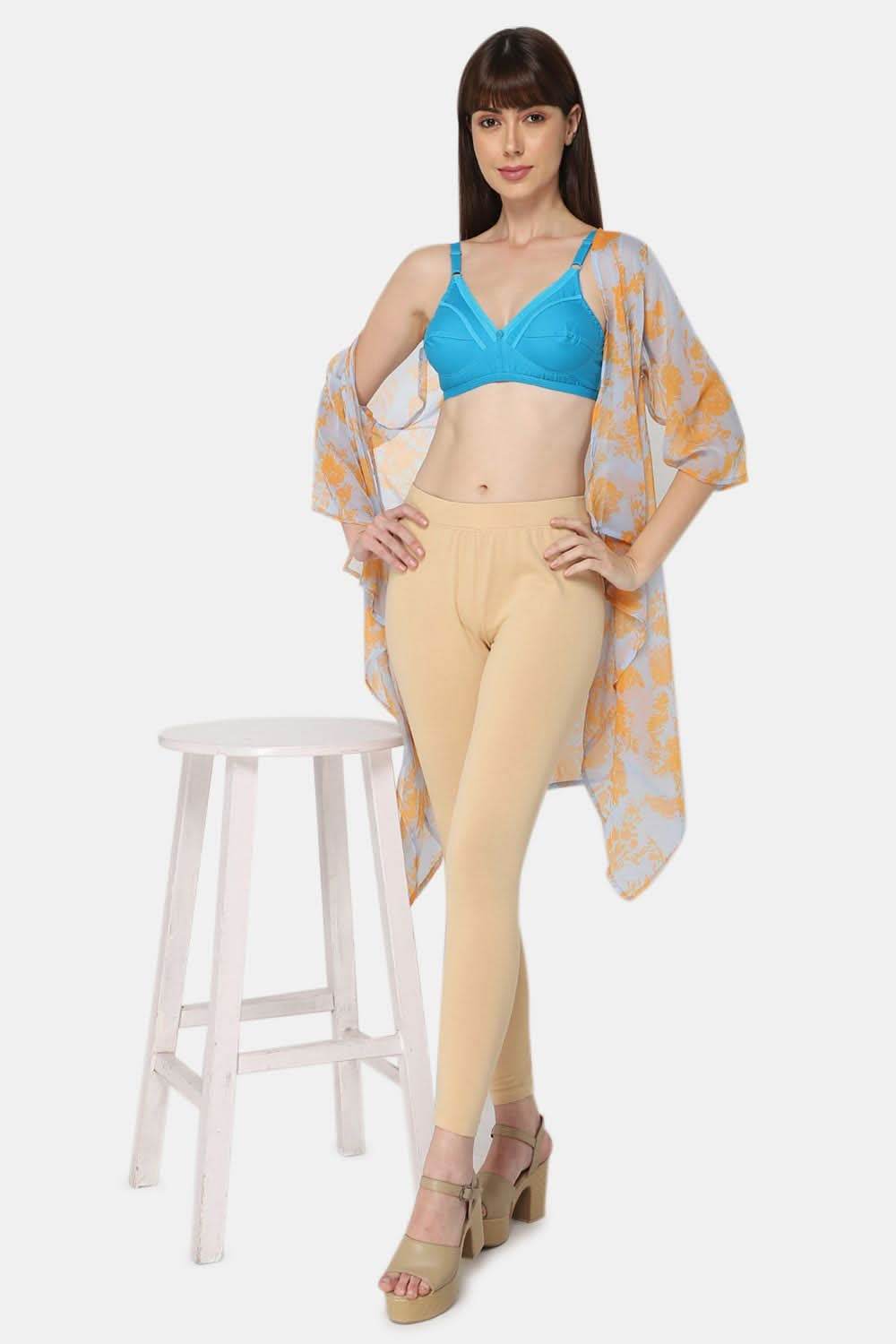Medium Coverage Non-Padded Non-Wired Naidu Hall Saree Bra - Naturalle - Other Colors - Naidu Hall Family Store