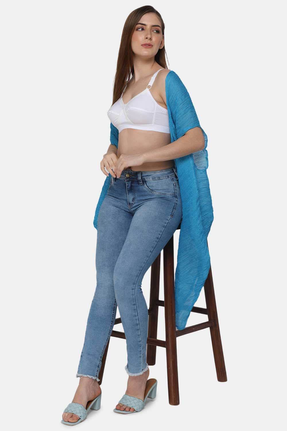 Full Figure Women's White Non - Wired 100% Cotton Everyday Intimacy Bra - Naidu Hall Family Store