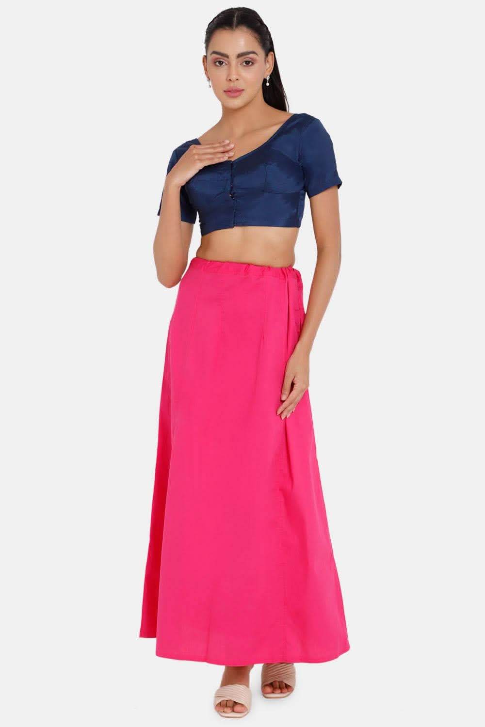 Premium 100% Cotton Saree Inskirt in Popular Colors | Naidu 8-Part Saree Hall Petticoat HC44 - Naidu Hall Family Store