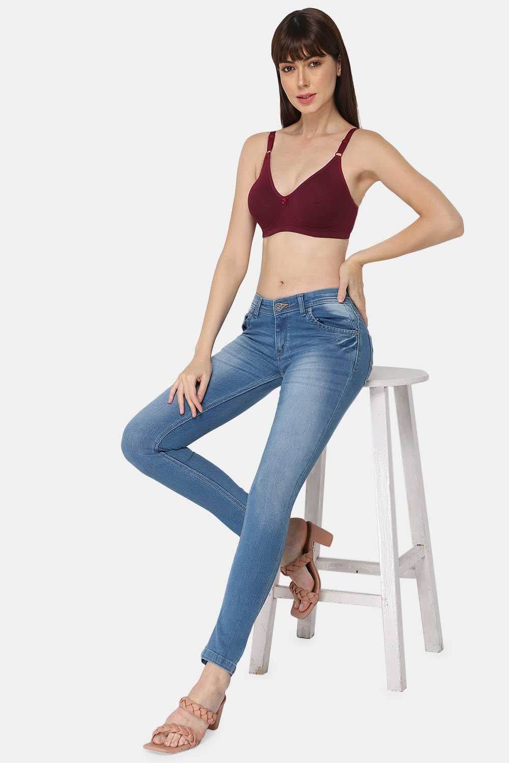 High Coverage Non-Wired Non-Padded Intimacy T-shirt Saree Bra - ES02 - Bright Shade - Naidu Hall Family Store