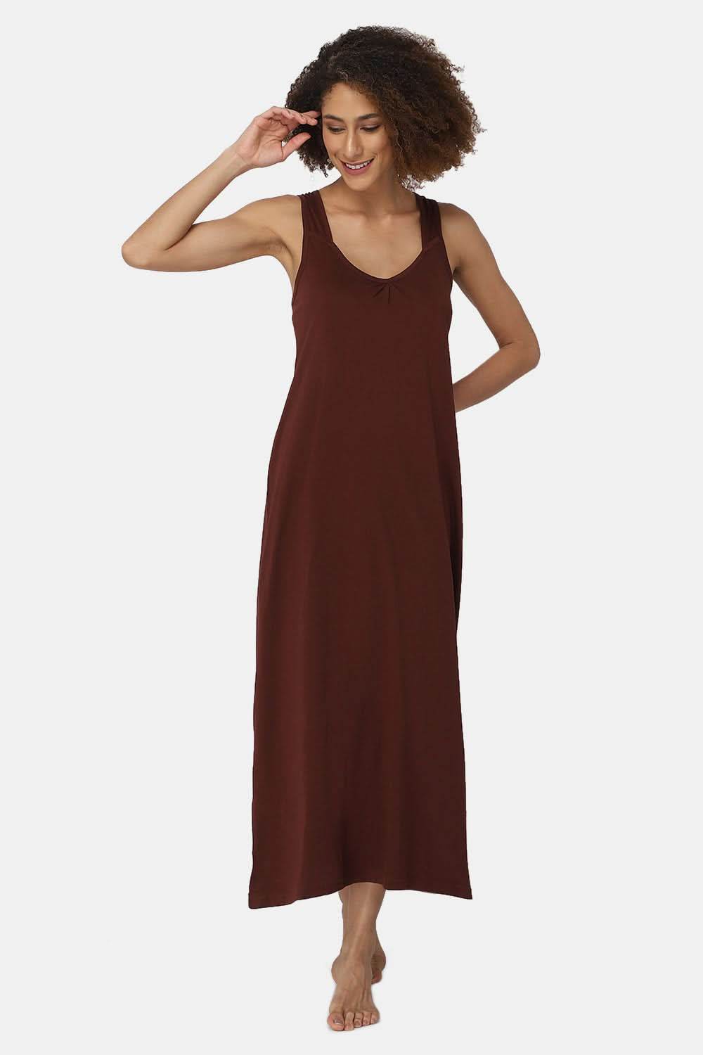 Intimacy Sleeveless Full-Length Night Slip | Ultra-Soft Cotton Comfort for All Seasons - Naidu Hall Family Store