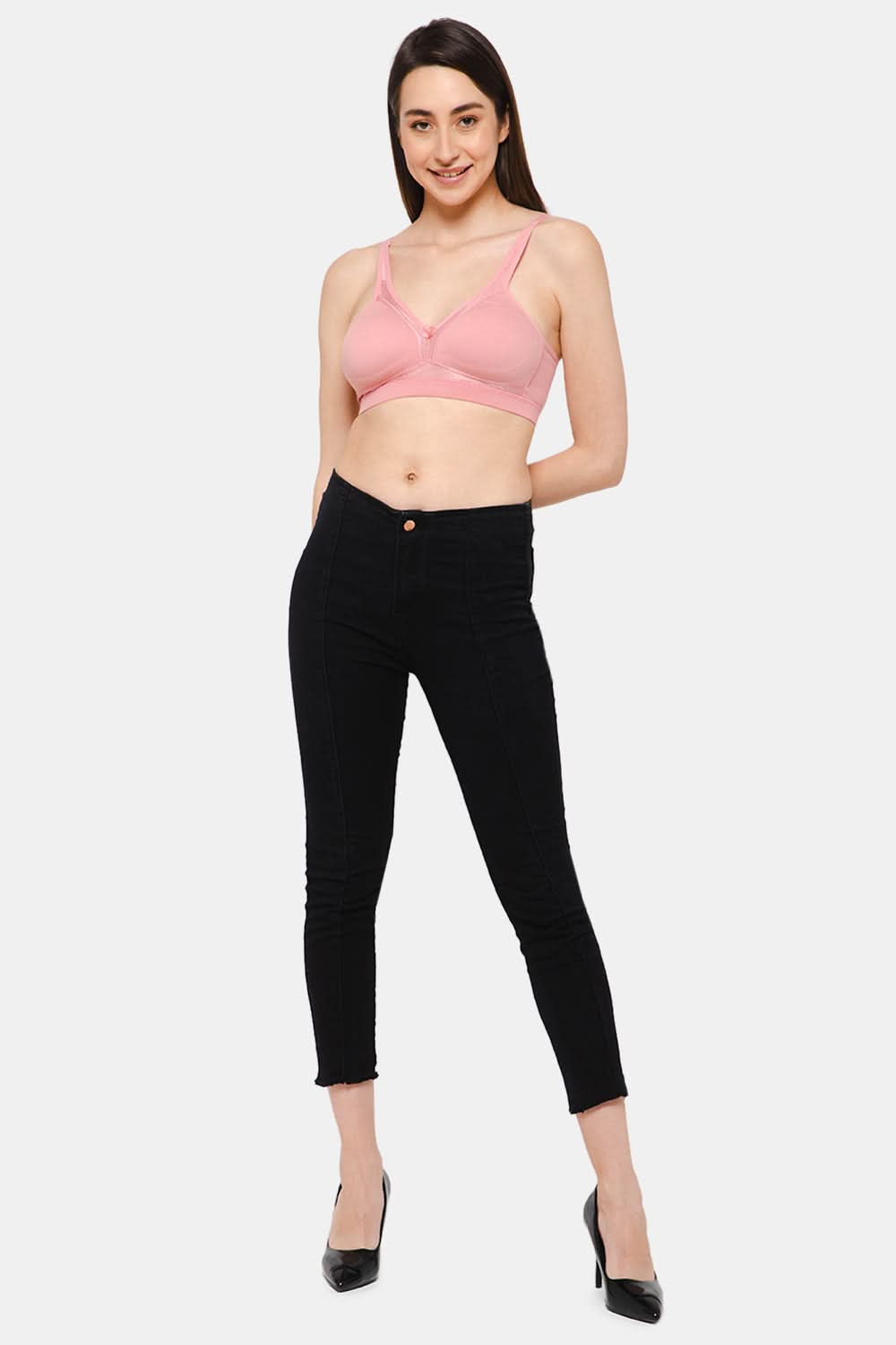 Intimacy Full Coverage Non-Padded T-Shirt Saree Bra-Light Pink