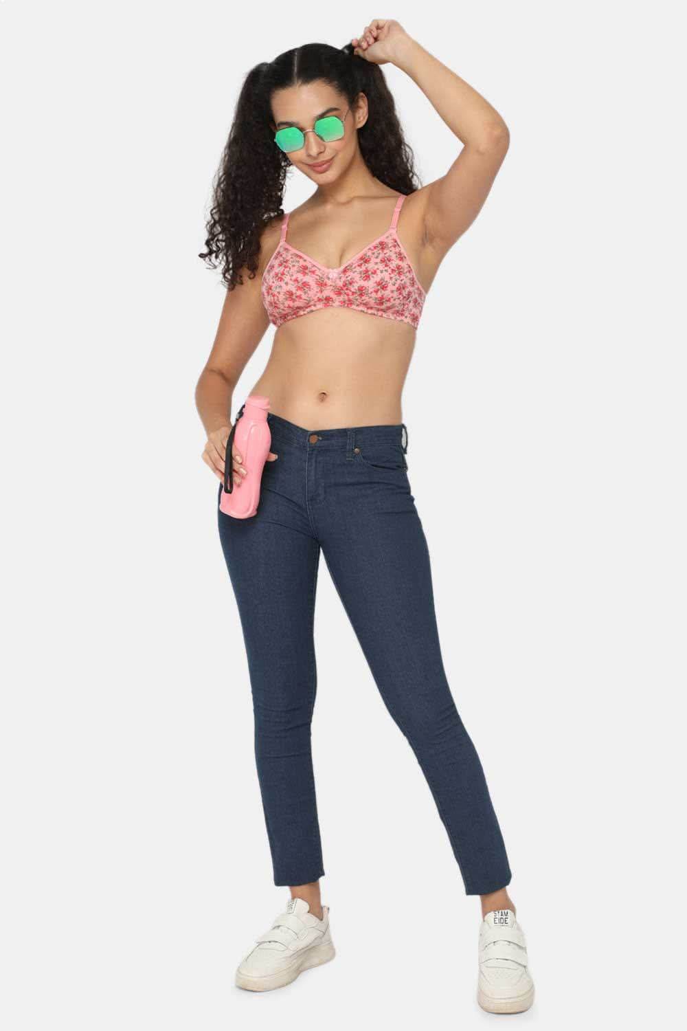 Intimacy Printed T-Shirt Bra with Medium Coverage Non-Wired Non-Padded - ES06 - Naidu Hall Family Store