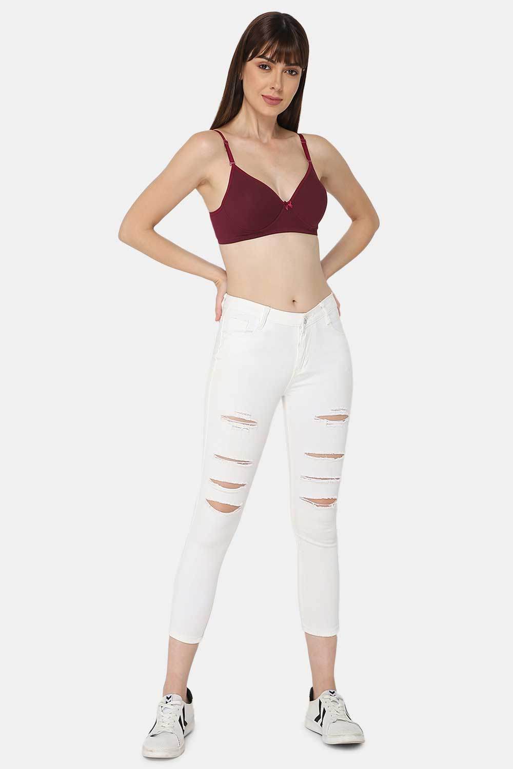 Medium Coverage Non-Wired Thin & Adjustable Intimacy T-Shirt Padded Bra - UC09 - Naidu Hall Family Store