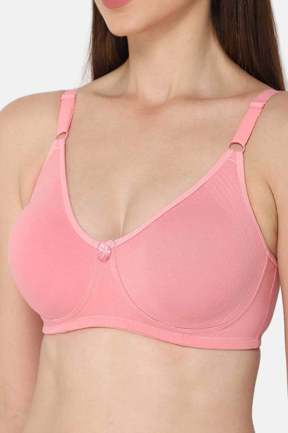 Full Coverage Non-Padded Non-Wired Intimacy T-Shirt Saree Bra - ES02 - Pink Shade - Naidu Hall Family Store