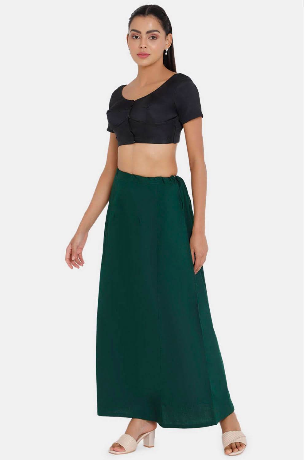 Premium 100% Cotton Saree Inskirt in Popular Colors | Naidu 8-Part Saree Hall Petticoat HC50 - Naidu Hall Family Store