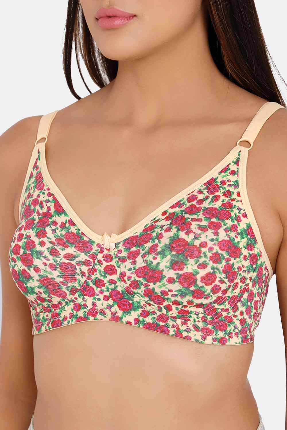 High Coverage Non-Padded Non-Wired Intimacy T-Shirt Saree Bra - ES02 - Prints - Naidu Hall Family Store