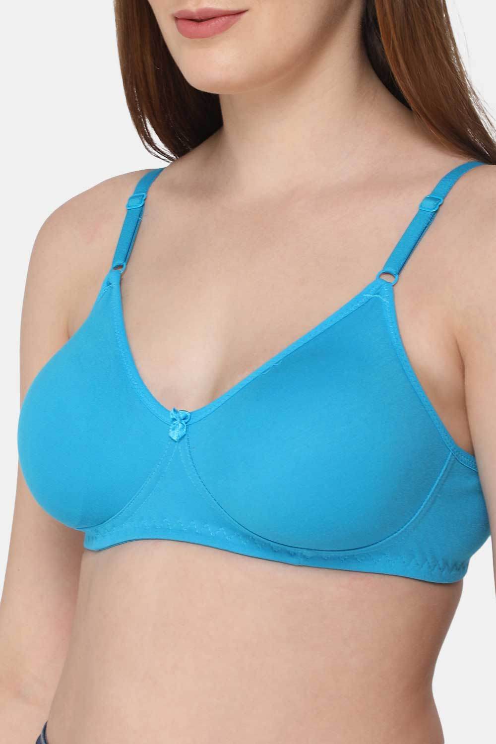 Medium Coverage Non-Wired Non-Padded Intimacy Saree Bra - Blue Atoll - INT29 - Naidu Hall Family Store