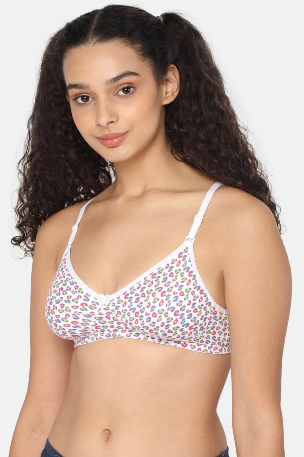 Intimacy Printed T-Shirt Bra with Medium Coverage Non-Wired Non-Padded - ES06 - Naidu Hall Family Store
