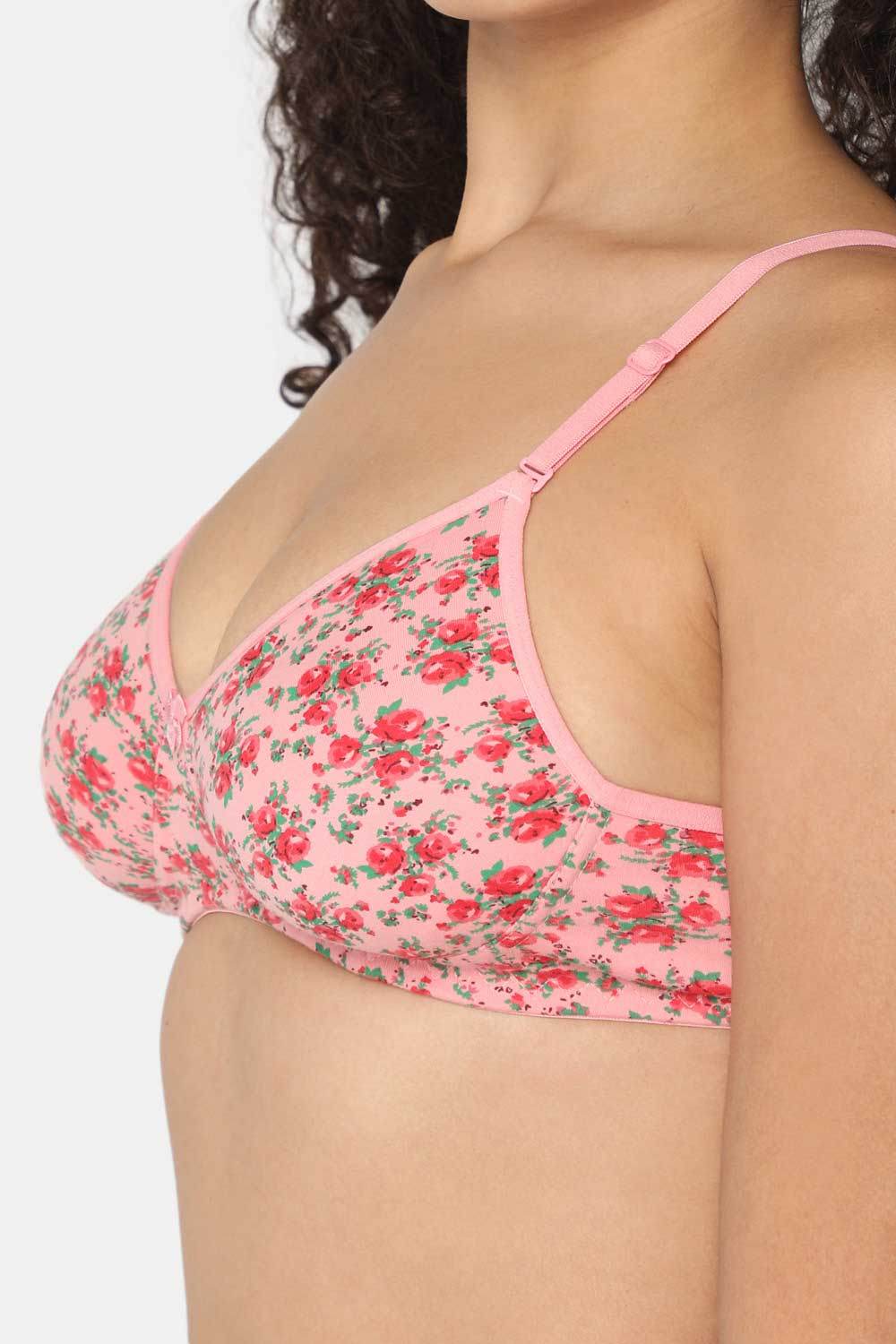 Intimacy Printed T-Shirt Bra with Medium Coverage Non-Wired Non-Padded - ES06 - Naidu Hall Family Store