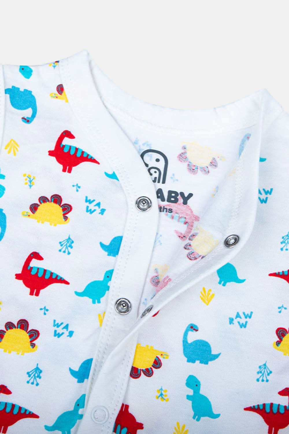 Oh Baby Dino Print V- Neck Sleeveless - SL01 Size 0m-3m Color Aqua