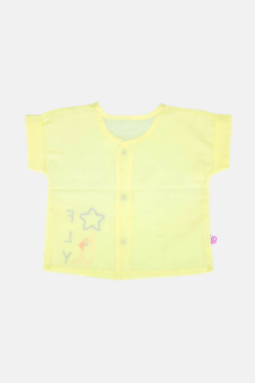 Oh Baby Fly Embroidery Extended Half Sleeve Shirt - EV01 - Naidu Hall Family Store