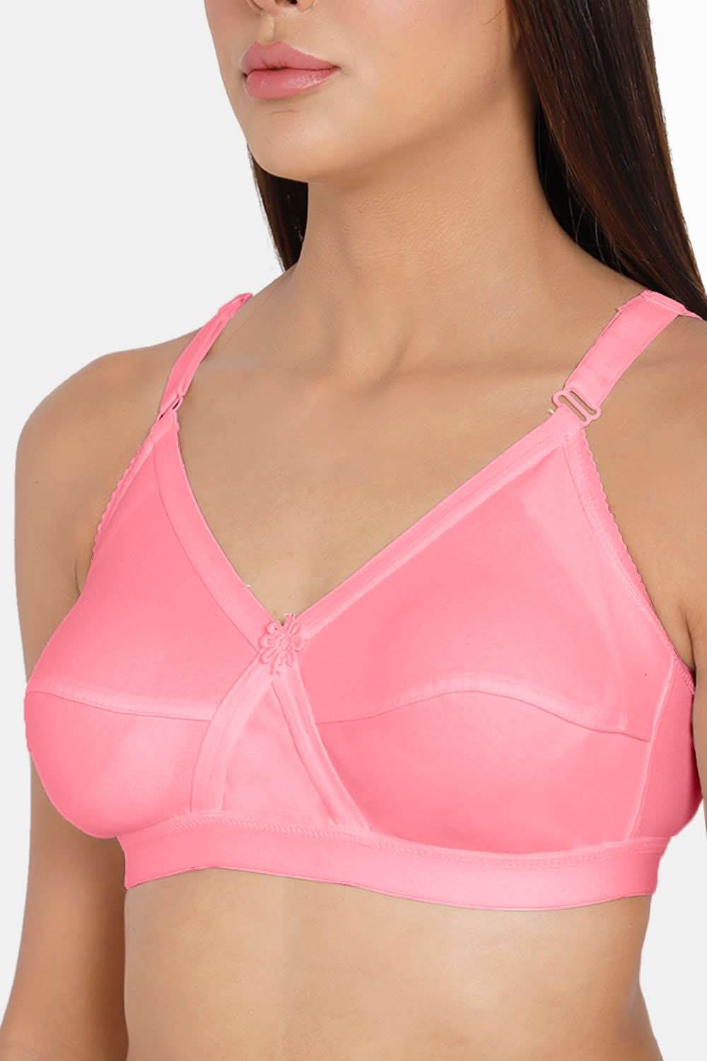 Full Coverage Non-Padded Non-Wired Intimacy Bra Pink Shade - KRISS KROSS - Naidu Hall Family Store