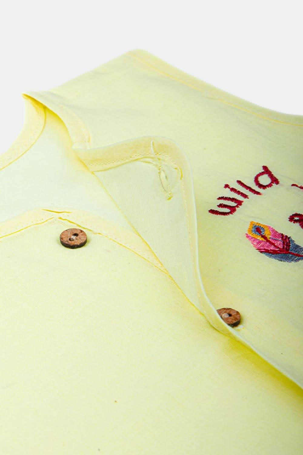 Oh Baby Wild Free Cotton Sleeveless Shirt with Front Button Opening - PV01 - Naidu Hall Family Store