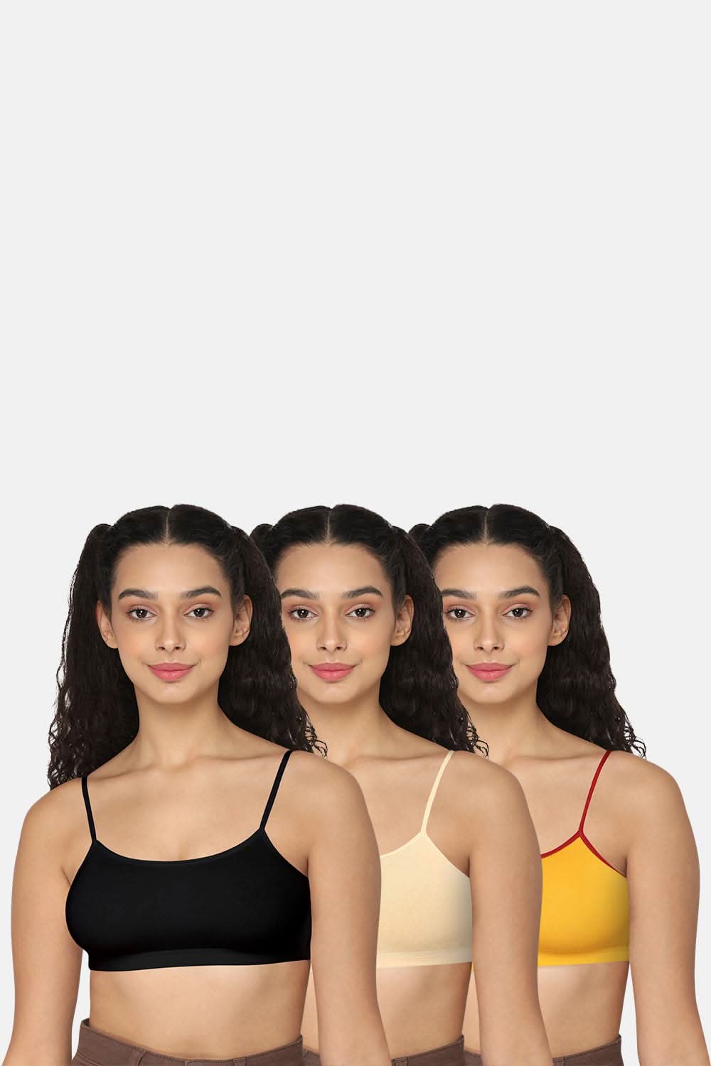 Intimacy Beginner Bra - Black Skin Yellow -Colourful Comfort!