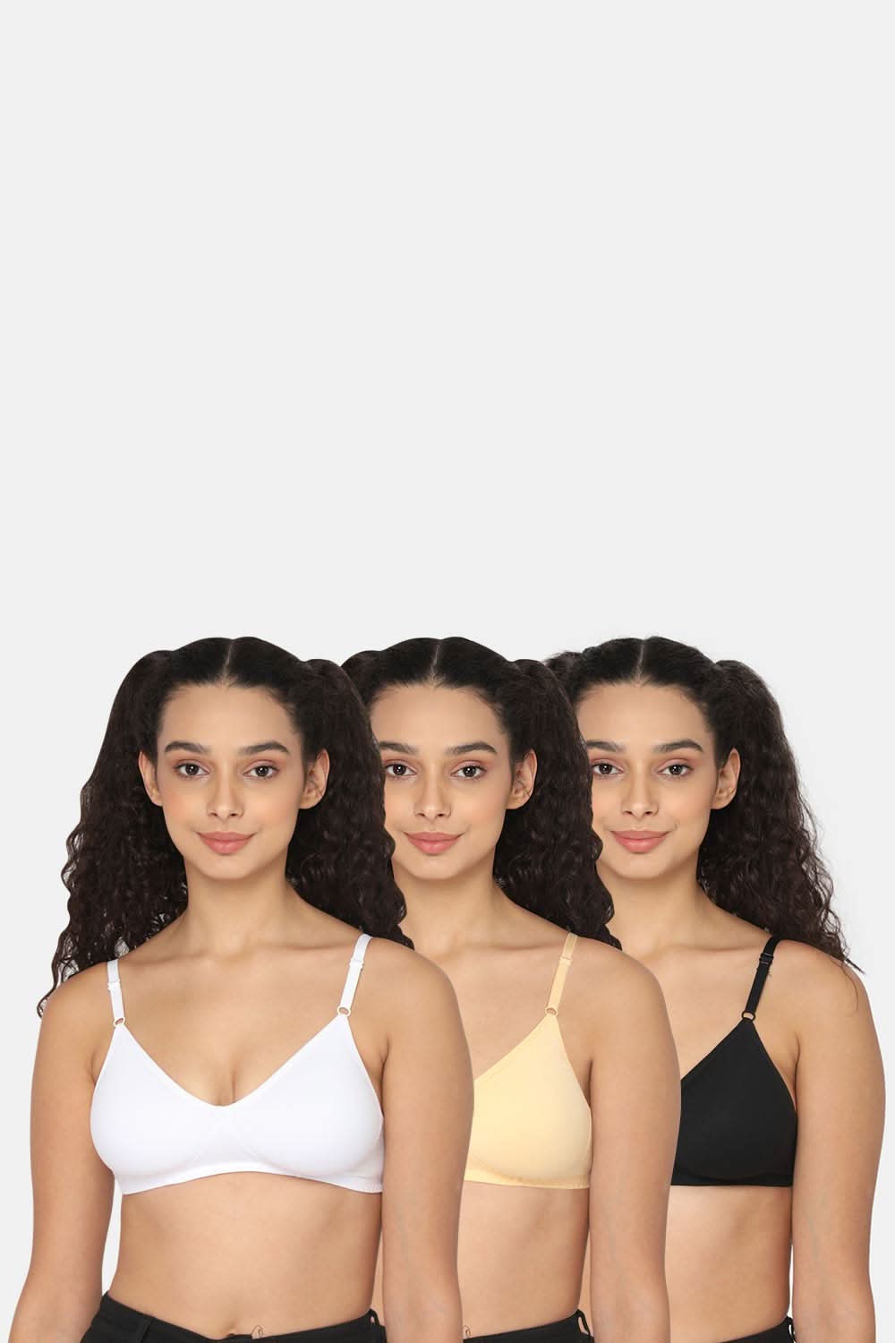 Naidu Hall Medium Coverage Non - Wired Non-Padded T-Shirt Bra - Must Have Pack