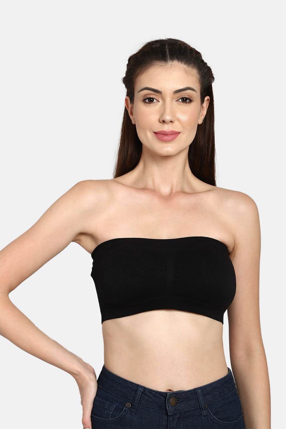 High Coverage Non-Wired Intimacy Double Layered Padded Wirefree Tube Bra - Naidu Hall Family Store
