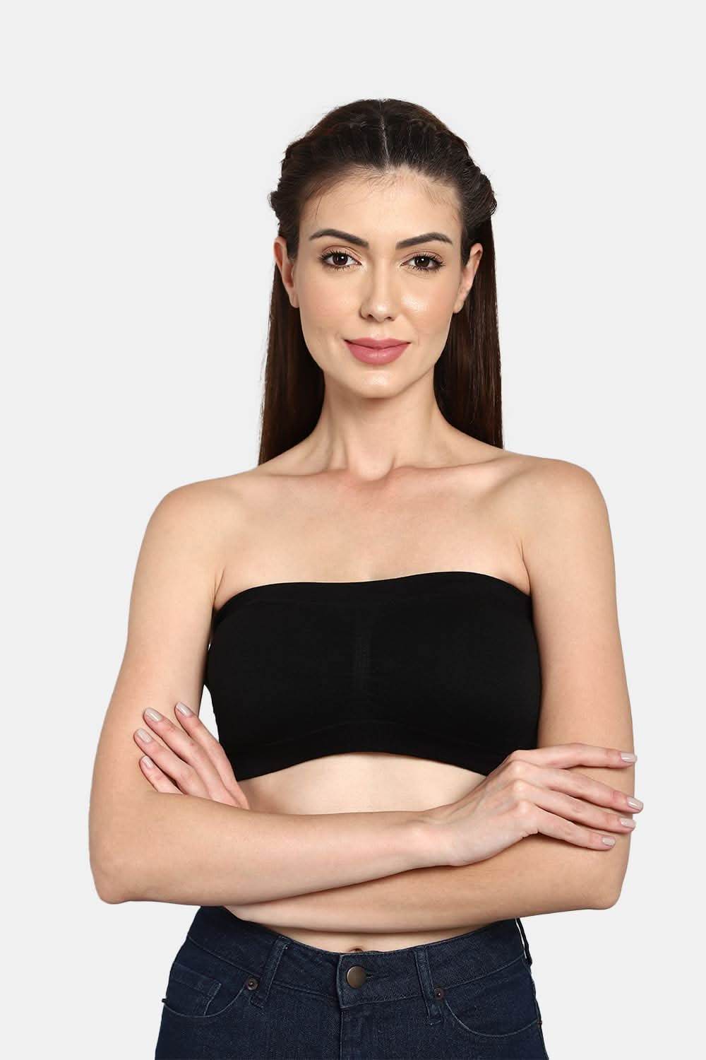 High Coverage Non-Wired Intimacy Double Layered Padded Wirefree Tube Bra - Naidu Hall Family Store