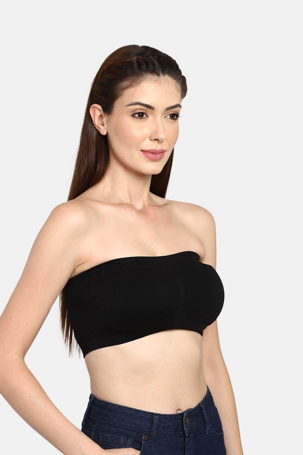 High Coverage Non-Wired Intimacy Double Layered Padded Wirefree Tube Bra - Naidu Hall Family Store