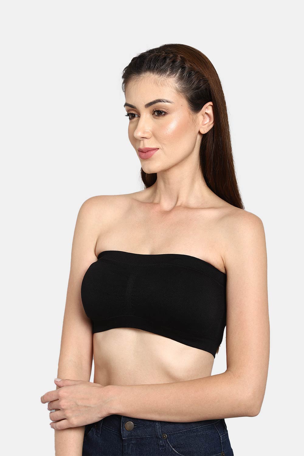Double Layers Plus Size Strapless Bra Bandeau Tube Removable Padded Top  Stretchy Seamless Bandeau Bra Boob Crop Spaghetti Strap Sb