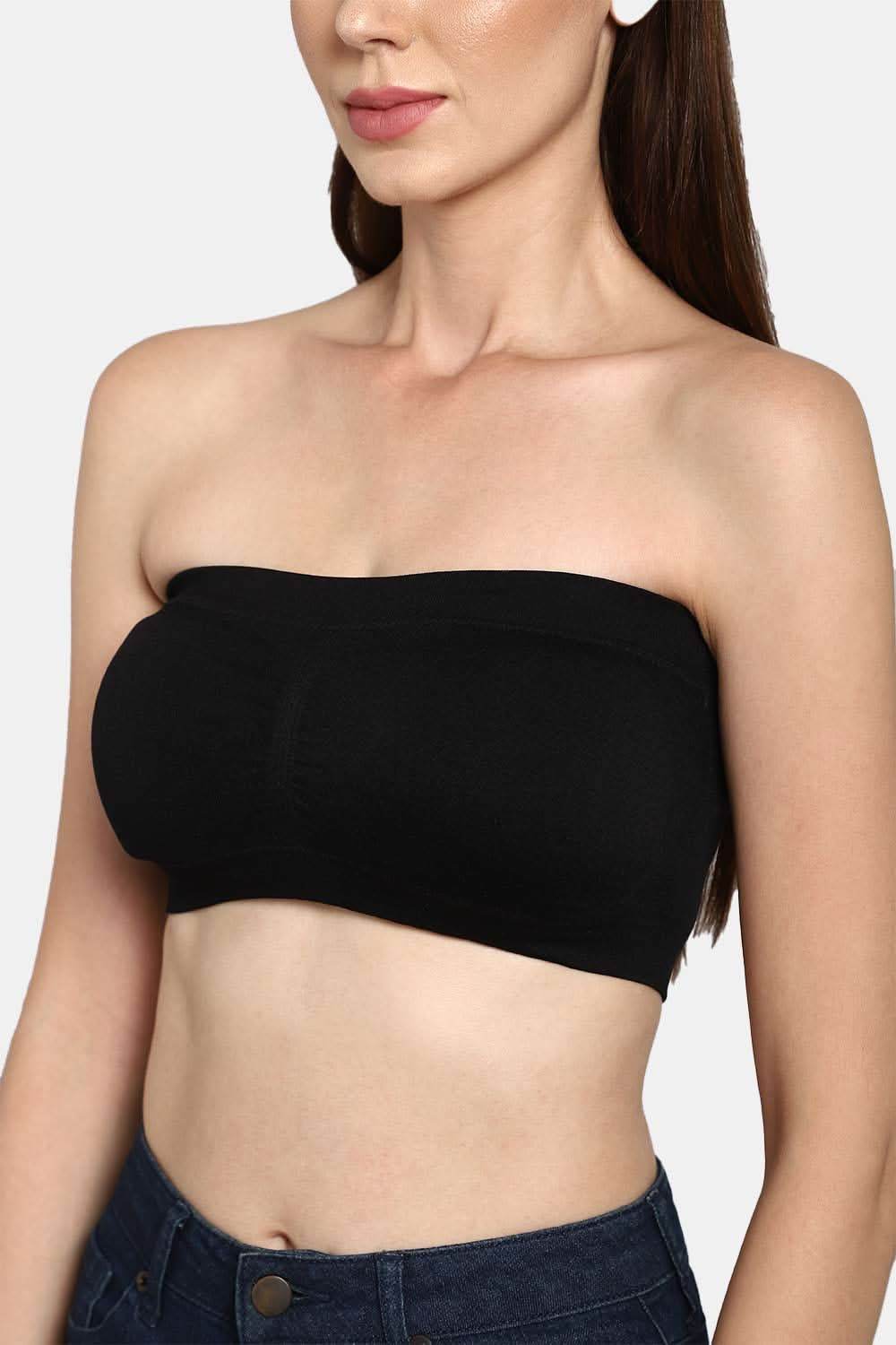 High Coverage Non-Wired Intimacy Double Layered Padded Wirefree Tube Bra - Naidu Hall Family Store