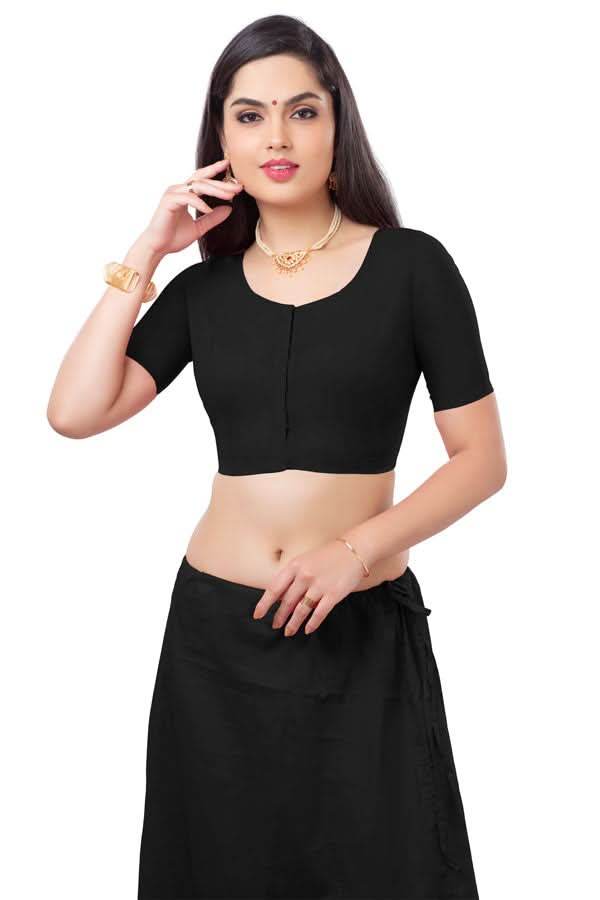 Naidu Hall Princess Cut Front Open Back Covered two by two Blouse - Naidu Hall Family Store