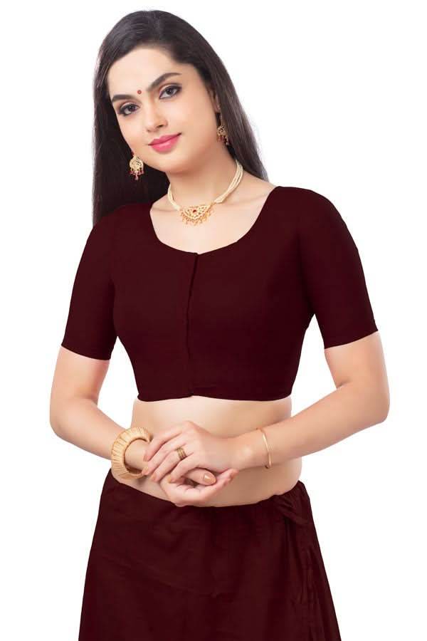 Naidu Hall Princess Cut Front Open Back Covered two by two Blouse - Naidu Hall Family Store