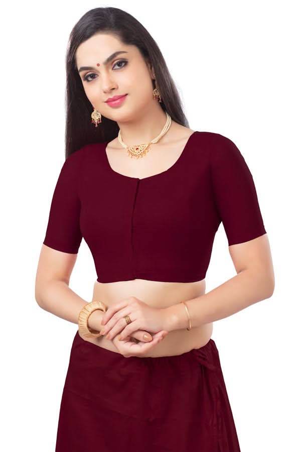 Naidu Hall Princess Cut Front Open Back Covered two by two Blouse - Naidu Hall Family Store