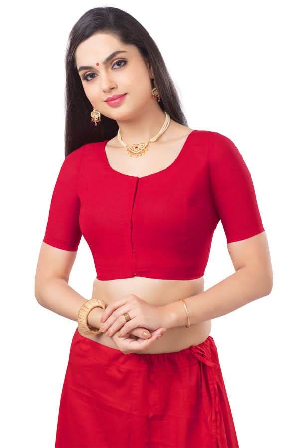 Naidu Hall Princess Cut Front Open Back Covered two by two Blouse - Naidu Hall Family Store