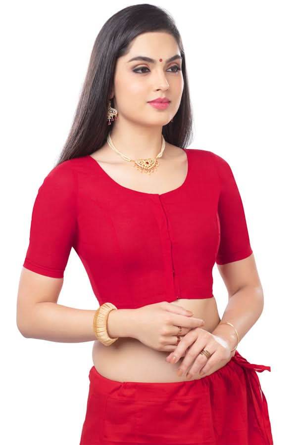 Naidu Hall Princess Cut Front Open Back Covered two by two Blouse - Naidu Hall Family Store