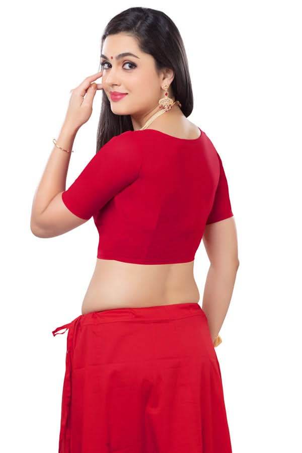 Naidu Hall Princess Cut Front Open Back Covered two by two Blouse - Naidu Hall Family Store