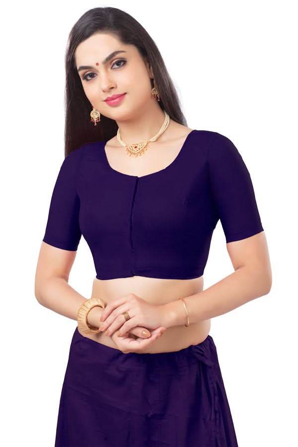 Naidu Hall Princess Cut Front Open Back Covered two by two Blouse - Naidu Hall Family Store