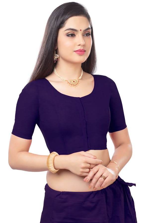 Naidu Hall Princess Cut Front Open Back Covered two by two Blouse - Naidu Hall Family Store