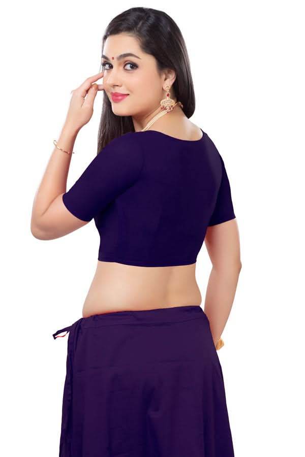 Naidu Hall Princess Cut Front Open Back Covered two by two Blouse - Naidu Hall Family Store